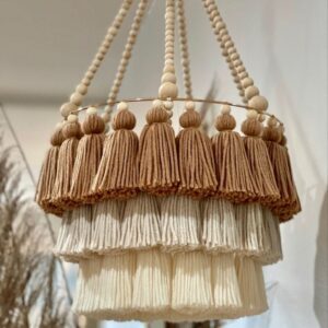Macrame Cotton Chandelier Lamp
