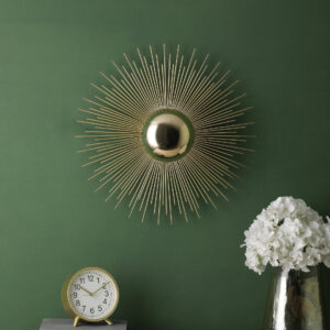 Golden Metal Spike Wall Light